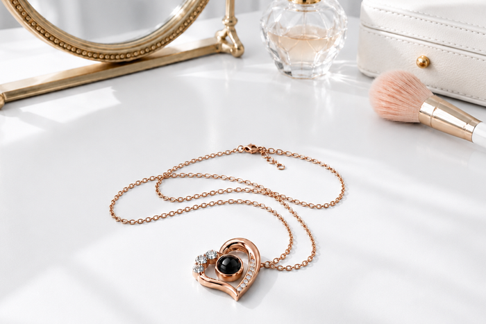 Personalised Projection Necklace with Picture Inside