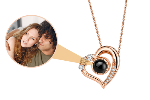 Personalised Projection Necklace with Picture Inside