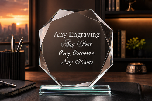 Personalised Custom Crystal Trophies