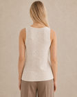 Signature Pointelle Sleeveless Vest | Cotton Seamless