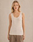 Signature Pointelle Sleeveless Vest | Cotton Seamless