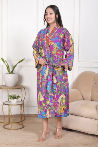 Printed Long Kimono