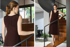 Silk Pintuck-Yoke Dress & Linen Jacket Set