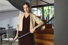 Silk Pintuck-Yoke Dress & Linen Jacket Set