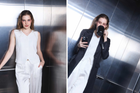 Silk Pintuck Vest, Straight Trousers & Linen Coat Set