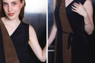 Silk Wrap-Style Panelled Dress