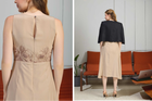 Silk Panel Dress & Linen Cape Set