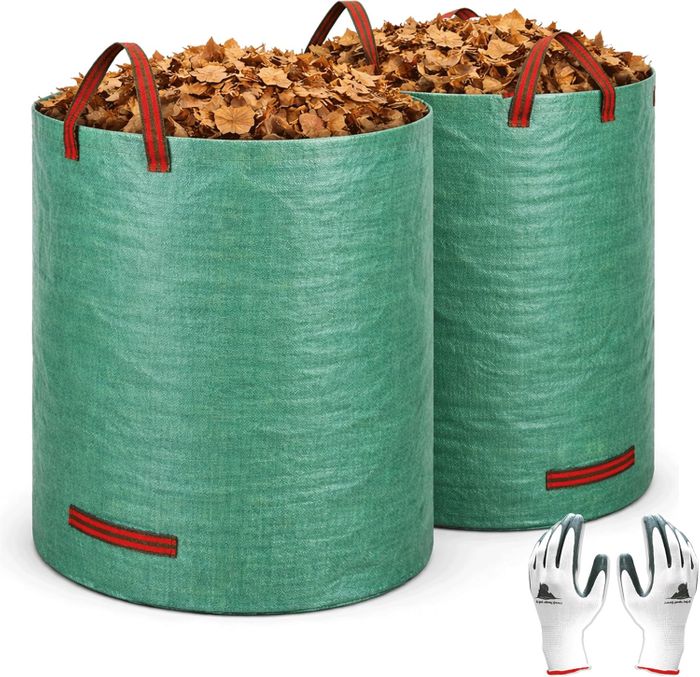 Large 270L Reusable Leaf & Garden Waste Bag – PP Woven, Tear-Resistant, Reinforced Handles