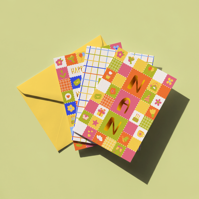 Patchwork Positivity Greetings Cards