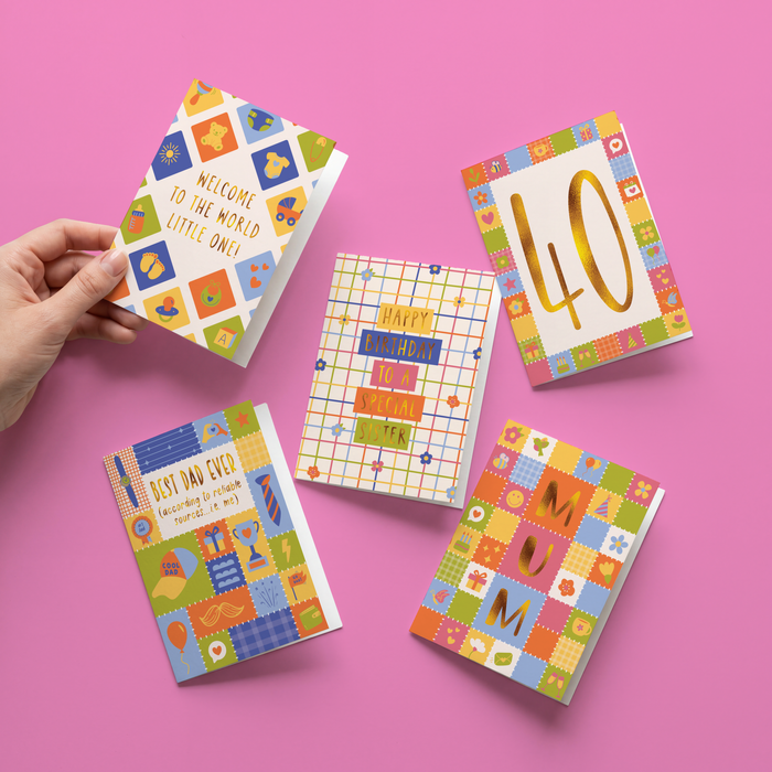 Patchwork Positivity Greetings Cards
