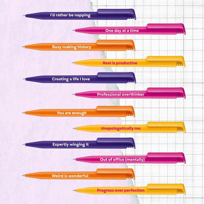 Emotional Support Quote Pens