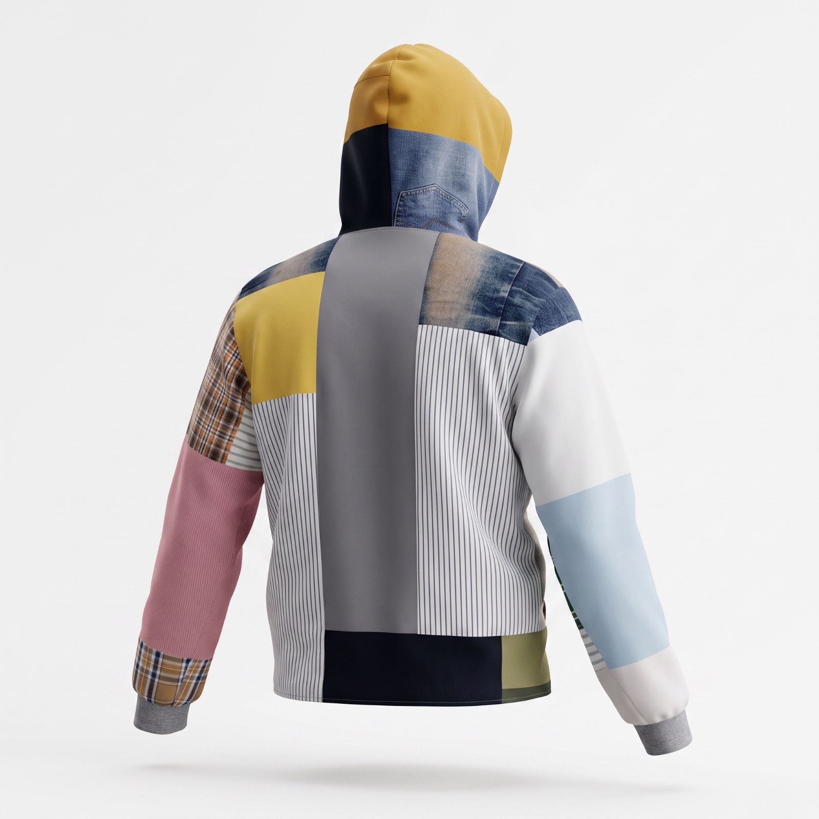 FabRag™ Kaleidoscopic Hoodie – Heritage Patchwork Edition