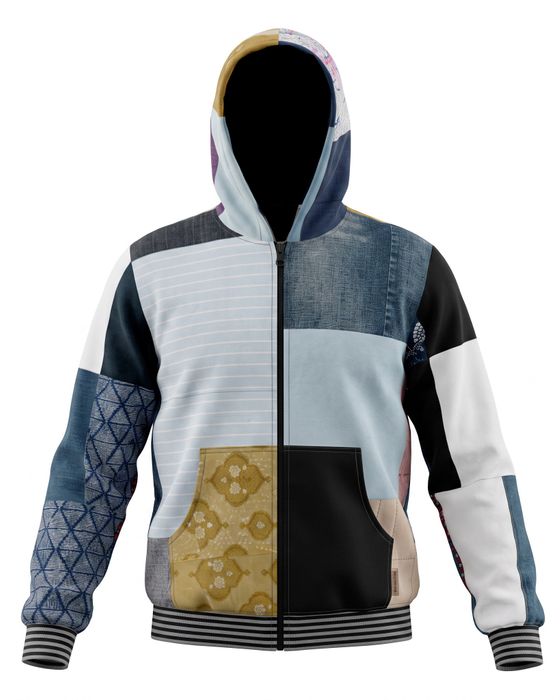 FabRag™ Kaleidoscopic Hoodie – Urban Mosaic Edition
