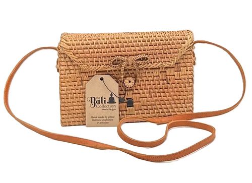 Rattan messenger bag