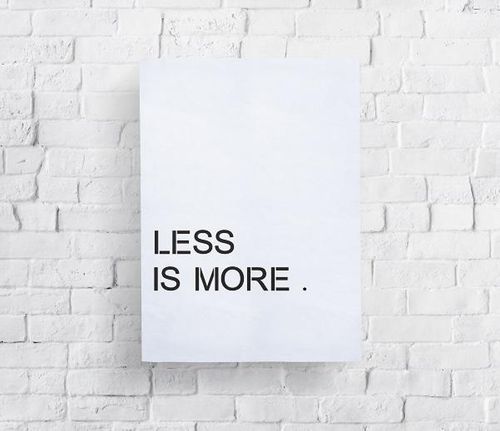When doing less can equal more!
