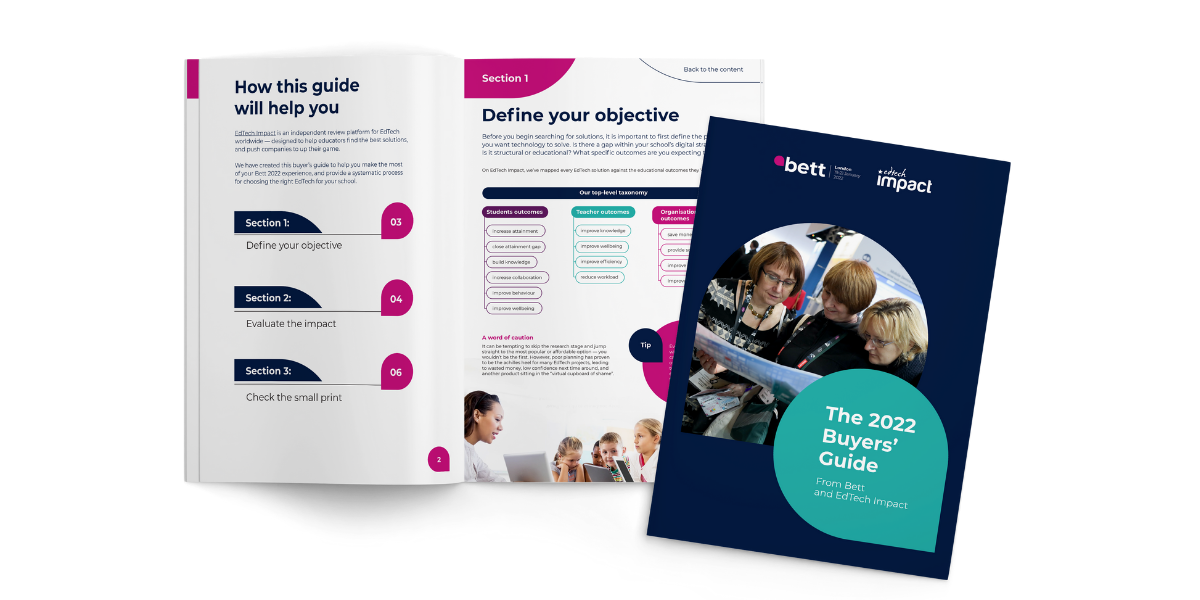 Introducing the EdTech Buyers Guide for 2022 - Bett Global 2024