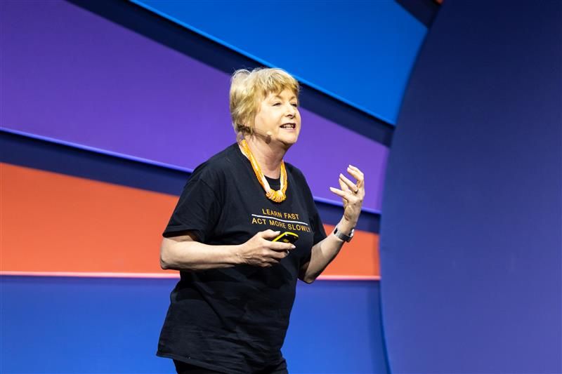 Rose Luckin delivering Ai session at the Bett UK Arena Stage