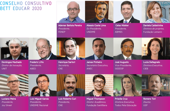 Saiba quem s&atilde;o e o que fazem os membros do Conselho Consultivo da Bett Educar 2020