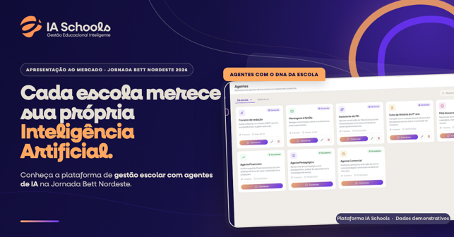 IA Schools apresenta na Jornada Bett Nordeste plataforma de inteligência artificial personalizada para a gestão escolar
