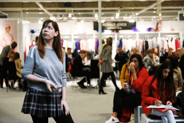 Amy Hobson speaking at Moda AW19