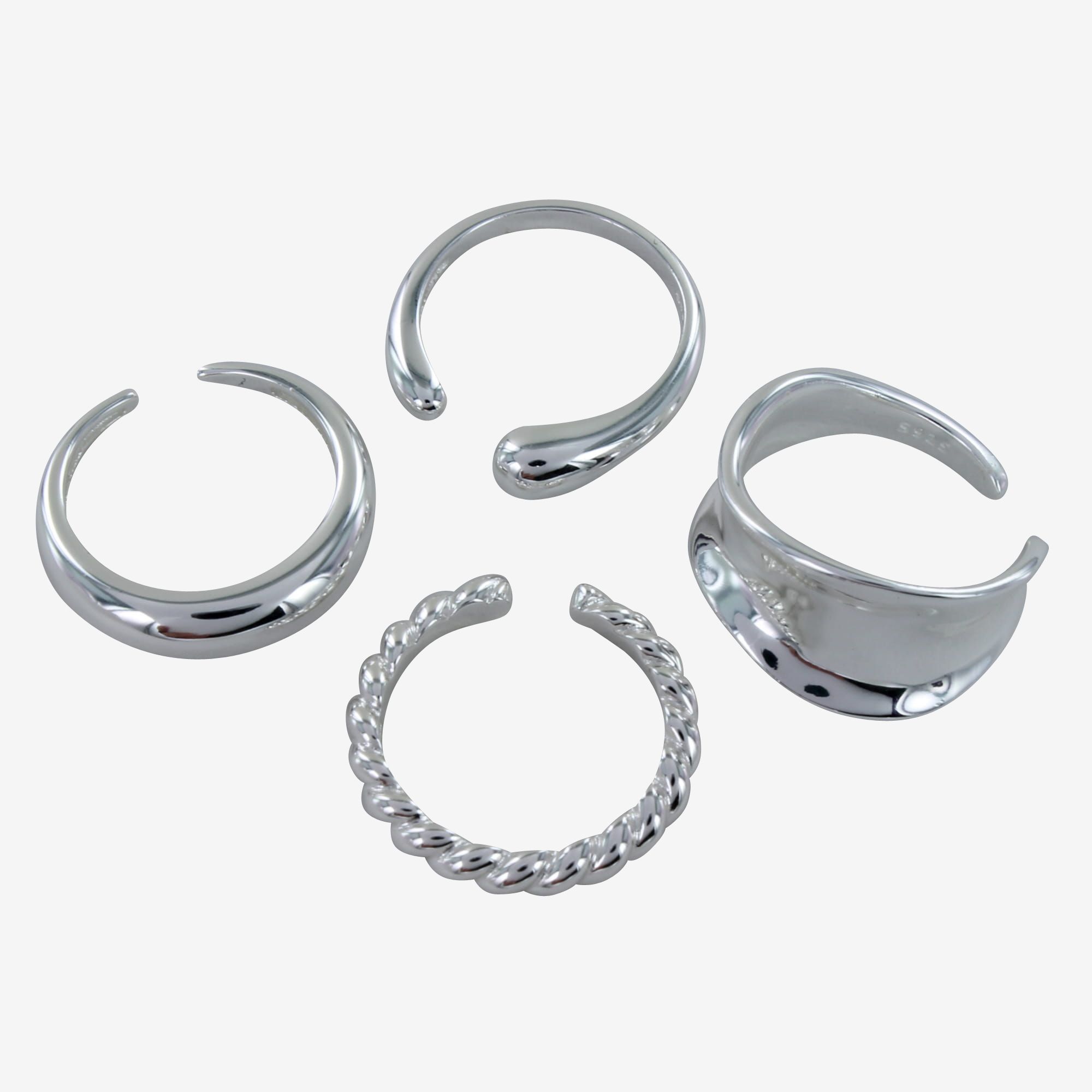 Adjustable Sterling Silver Rings