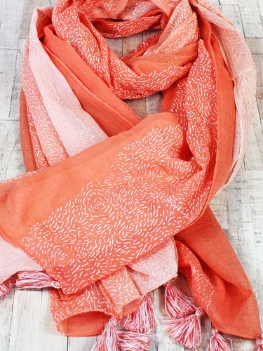 Block Printed 100% Cotton Scarf