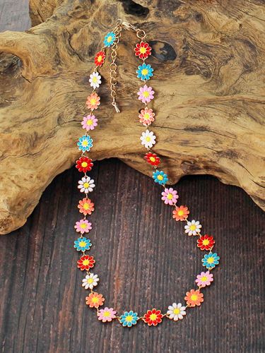 Multicoloured Daisy Chain Necklace