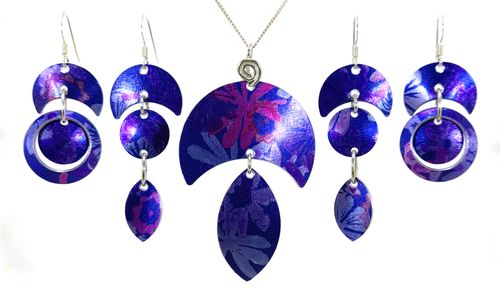 Purple haze bangles, pendants, earrings and rings