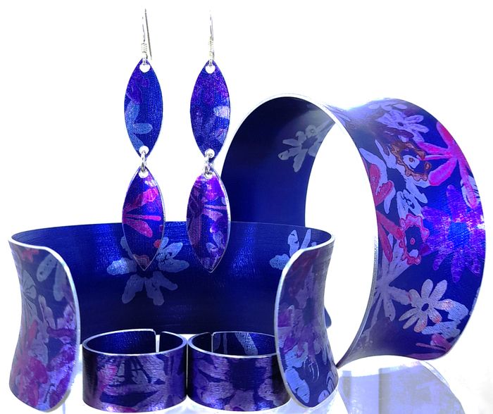 Purple haze bangles, pendants, earrings and rings