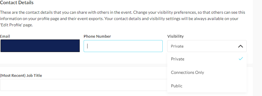 Contact details screenshot