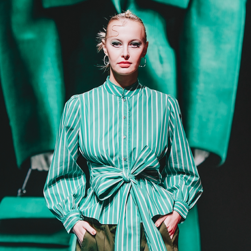 Model on the Source Fashion catwalk