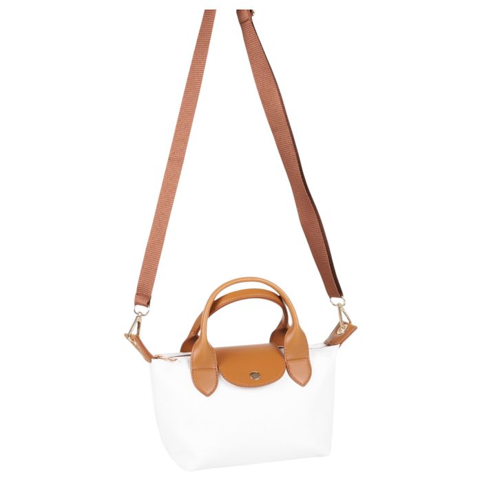 FB-3722 canvas and faux leather women's crossbody bag