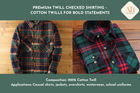 Premium Twill Checked Shirting – Cotton Twills for Bold Statements