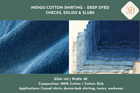 Indigo Cotton Shirting – Deep Dyed Checks, Solids & Slubs