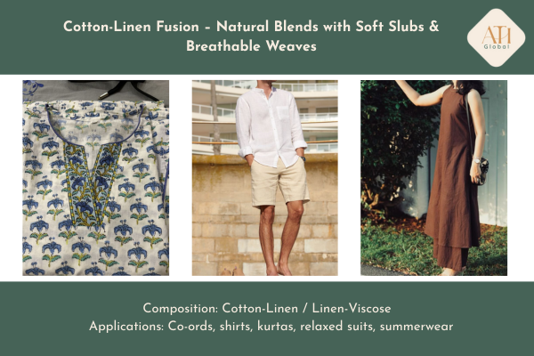Cotton-Linen Fusion – Natural Blends with Soft Slubs & Breathable Weaves
