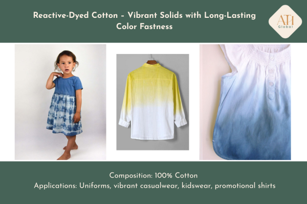 Reactive-Dyed Cotton – Vibrant Solids with Long-Lasting Color Fastness