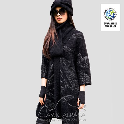 Oversized Alpaca Long Cardigan