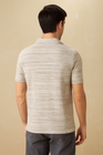 Men’s  Melange Textured Casual Collar T-Shirt