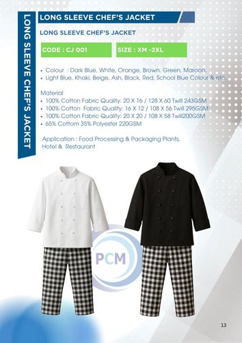 Long sleeve chef’s jacket