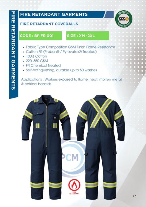 FIRE RETARDANT GARMENTS