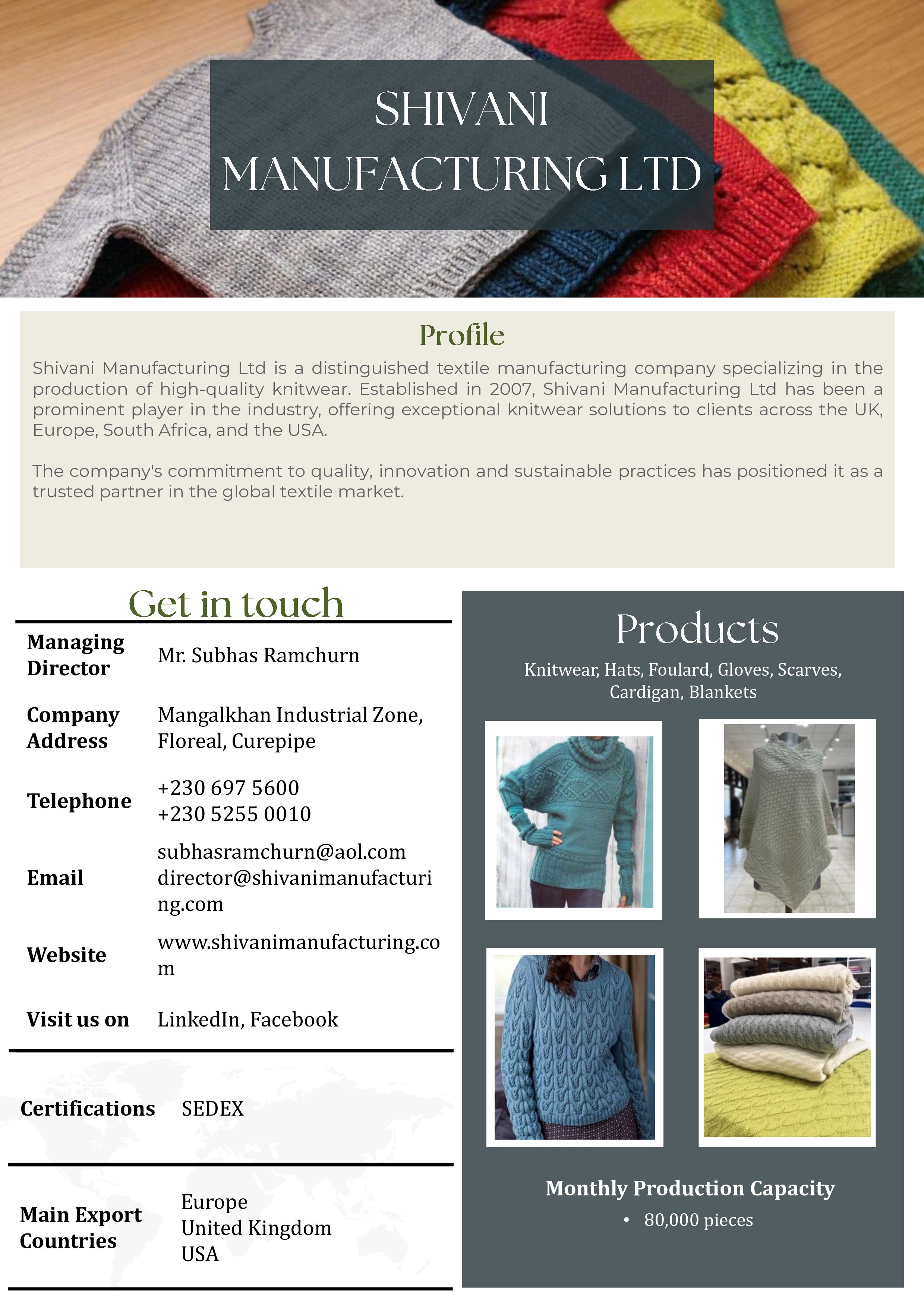 Shivani Manufacturing Ltd