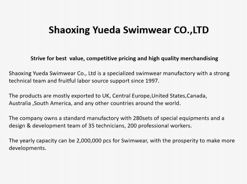 Shaoxing Yueda Swimwear Co.,Ltd