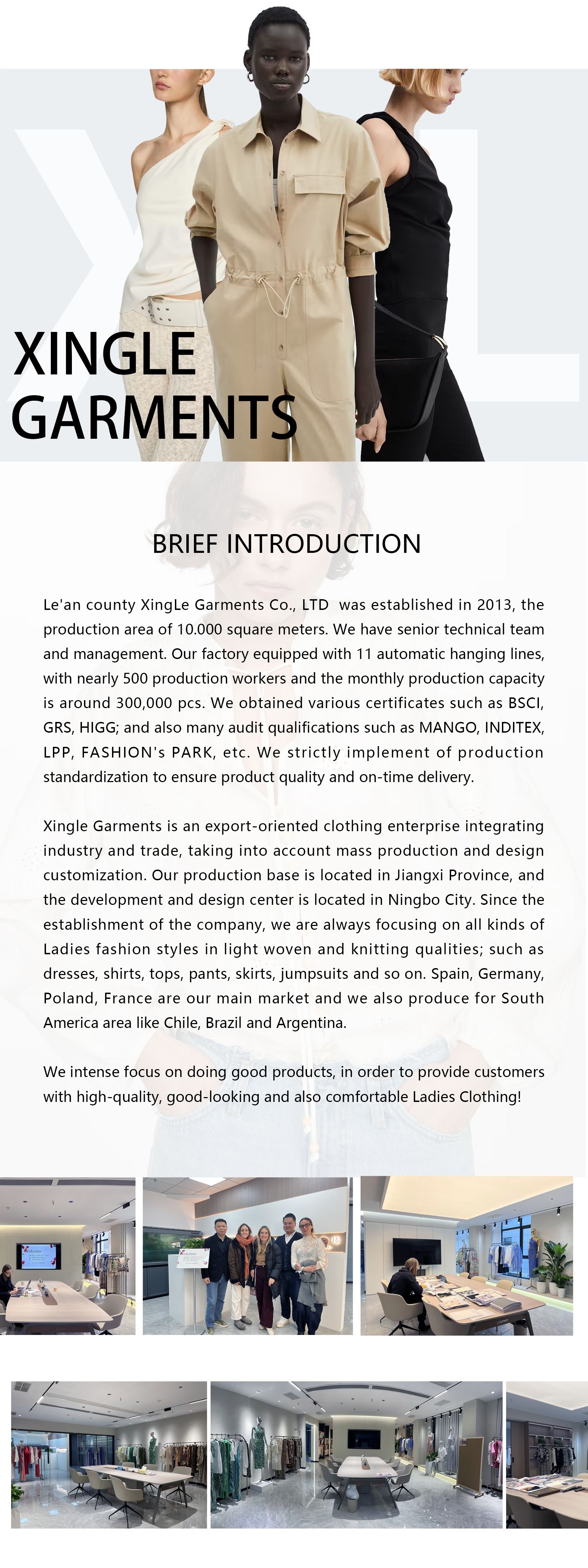 Le'an county XingLe Garments Co., LTD