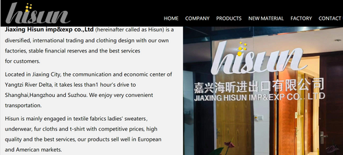 JIAXING HISUN IMP.&EXP.Co.,LTD.