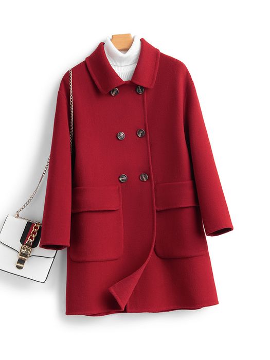 Reversible woolen coat