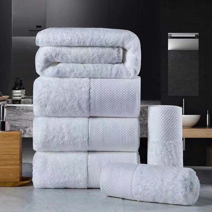 Pure cotton bathrobe and towel