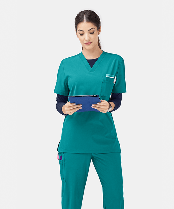 Stretch Scrub Sets V Neck Spa Uniform Medical Women Hospital Uniforms