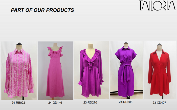 Embroidery, polyester, cotton, viscose dresses and tops