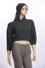 Hoodie Crop Designed Ribbed With Jogger