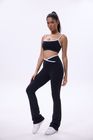 Contrast sport bra + flare leegging